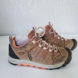 Keen Mens Beige Lace Up Low Top Round Toe